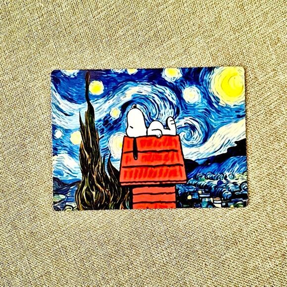 Snoopy Starry Night Art Magnet - Picture 2 of 4